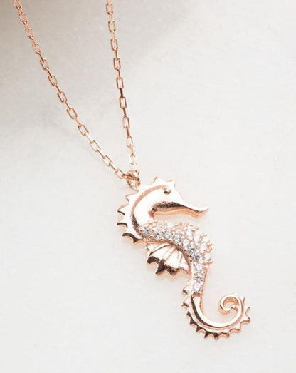 Seahorse Shape 1.70Ct White Round Cut Cluster Pendant | Birthday Gift Pendant For Her | Surprise Gift Pendant | Fashion Jewelry