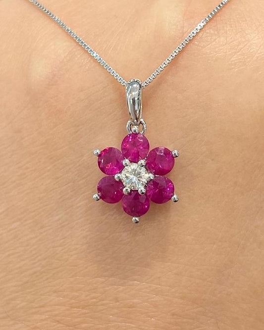 2.10Ct White Round Cut Cluster Pendant | Wedding Gift For Bridal | Forever One Pendant | Beautiful And Charming Pendant