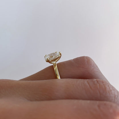 2.4Ct White Oval And Pear Cut Two Stone Ring | Anniversary Gift Ring | Toi Et Moi Ring | Daily Wear Ring