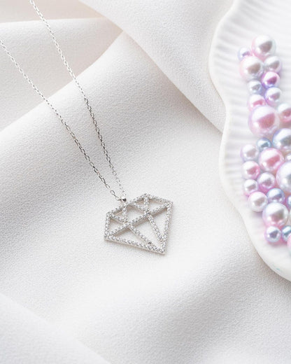 Diamond Model Shape 2.60Ct White Round Cut Pave Pendant | Special Occasion Pendant For Women | Thank You Gift Pendant For Her | Jewelry Collection