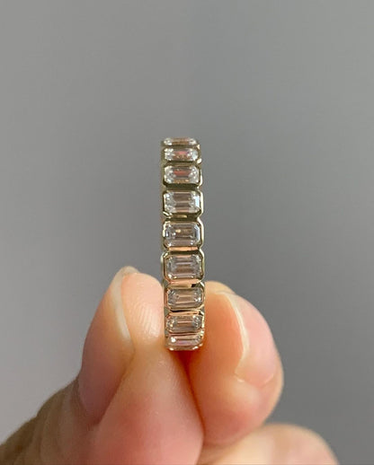 3.50Ct White Emerald Cut Full Eternity Band Ring | Anniversary Gift Band Ring | Timeless Design