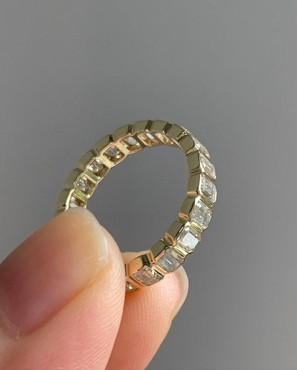 3.50Ct White Emerald Cut Full Eternity Band Ring | Anniversary Gift Band Ring | Timeless Design