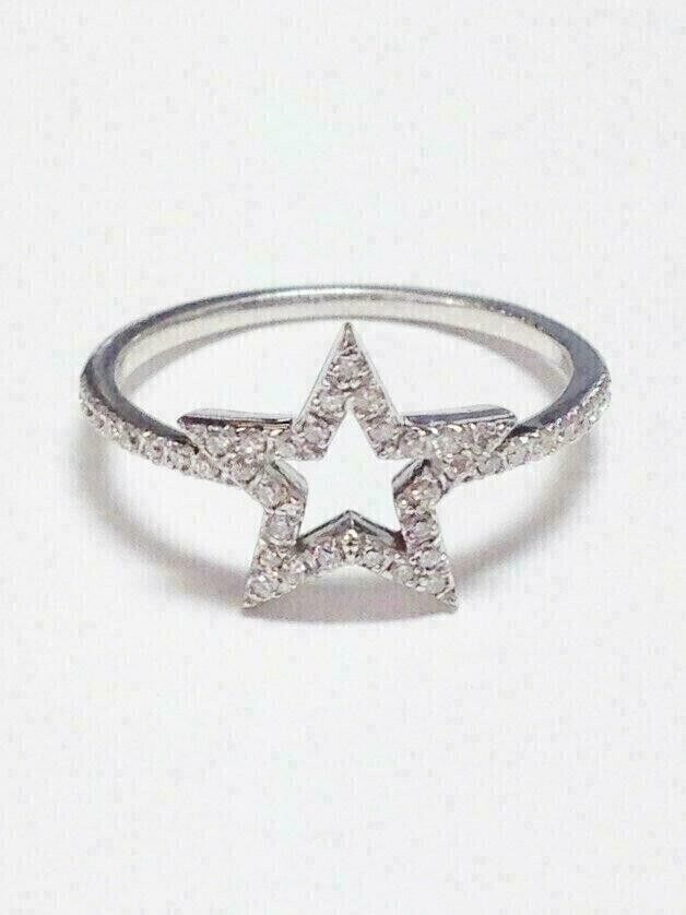 Star Shape 2.20Ct White Round Cut Pave Ring | Birthday Gift Ring | Statement Ring