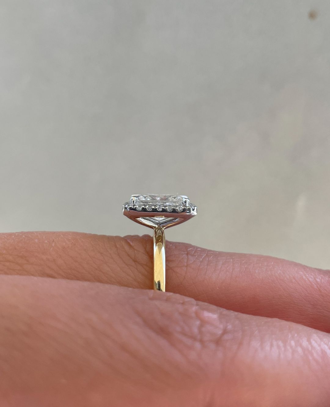 2.5Ct White Radiant Cut Halo Ring | Wedding Ring For Bridal | Women Jewelry | Gift For Her