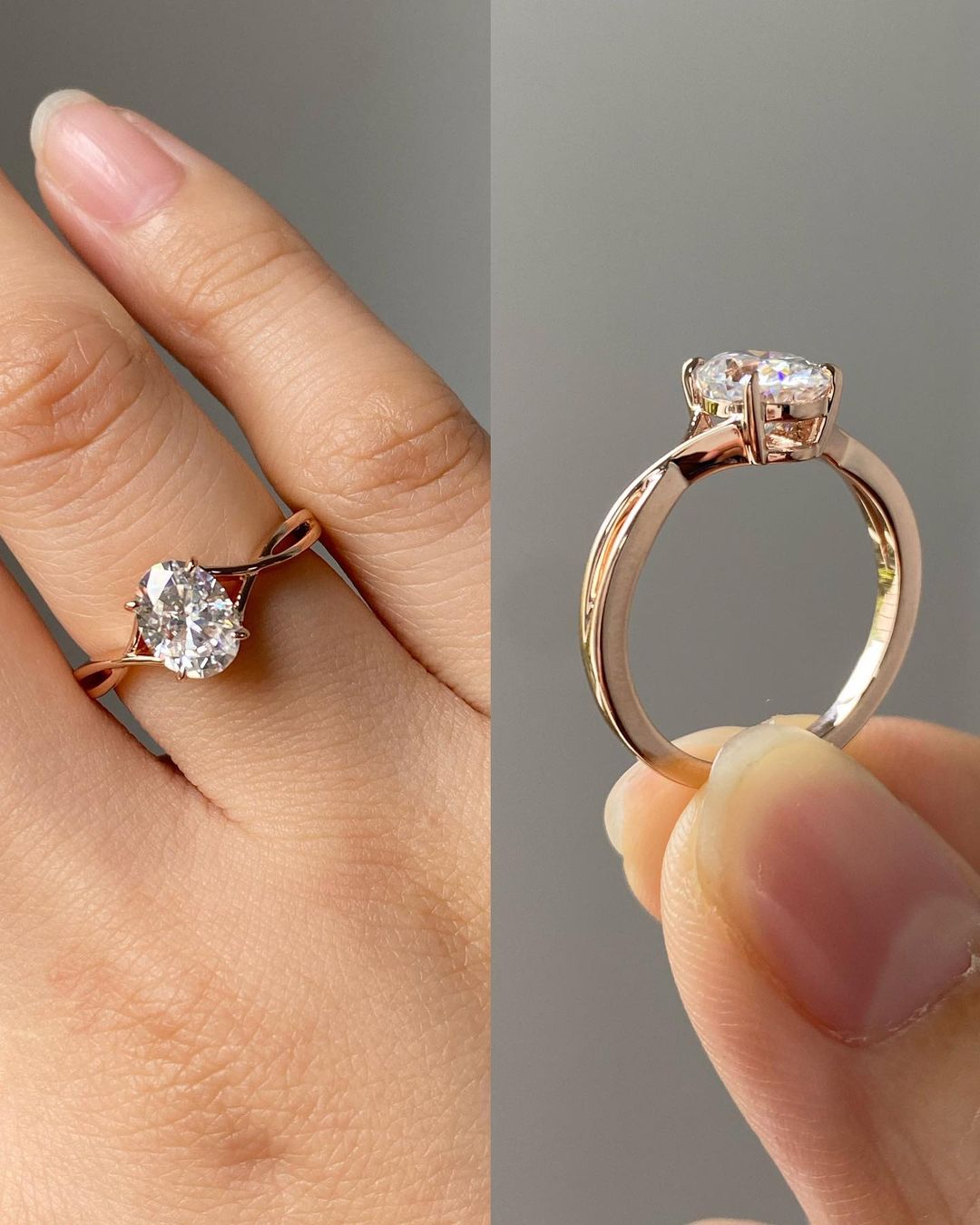 2.77Ct White Oval Cut Solitaire Ring | Customize Ring | Delicate Solo Diamond Ring