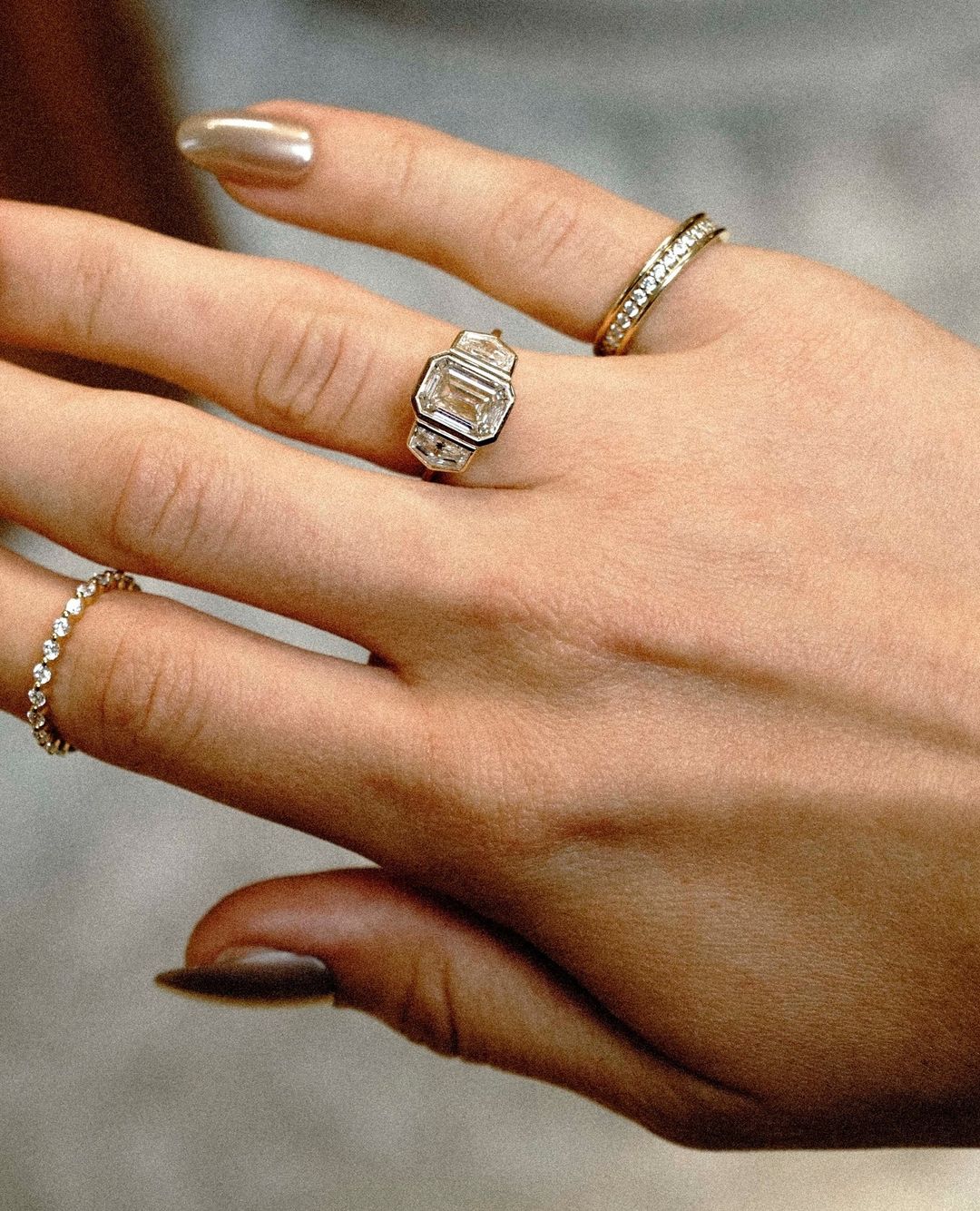 2.6Ct White Emerald Cut Bezel Ring | Engagement Promise Ring | Special Occasion Ring | Gift For Her