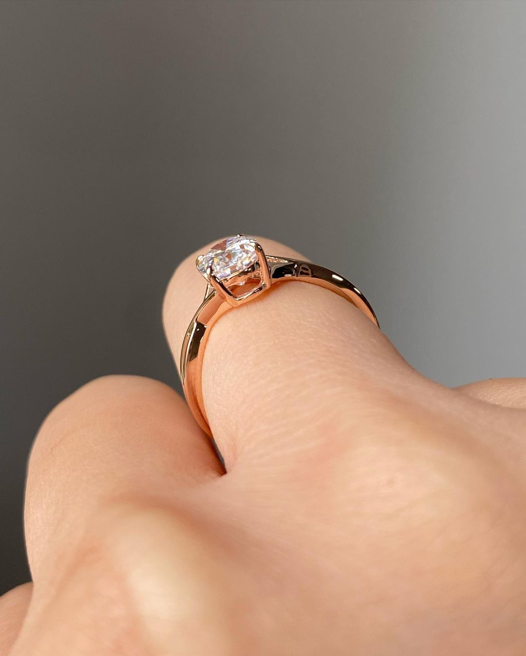 2.77Ct White Oval Cut Solitaire Ring | Customize Ring | Delicate Solo Diamond Ring