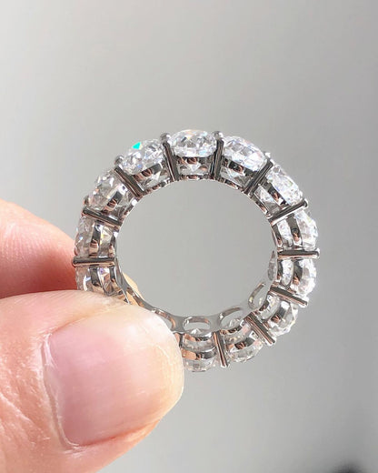 1.8Ct White Oval Cut Full Eternity Prong Band | Birthday Gift For Women | Statement Band | Unique Band