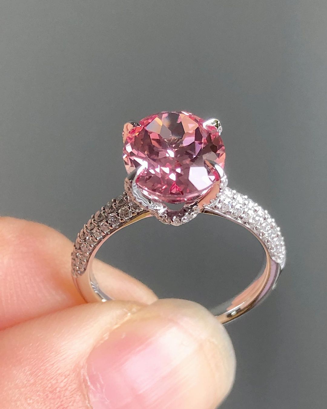 2.88Ct Pink Oval Cut Solitaire Ring | Party Wear Ring For Her | Jewelry Collection For Women