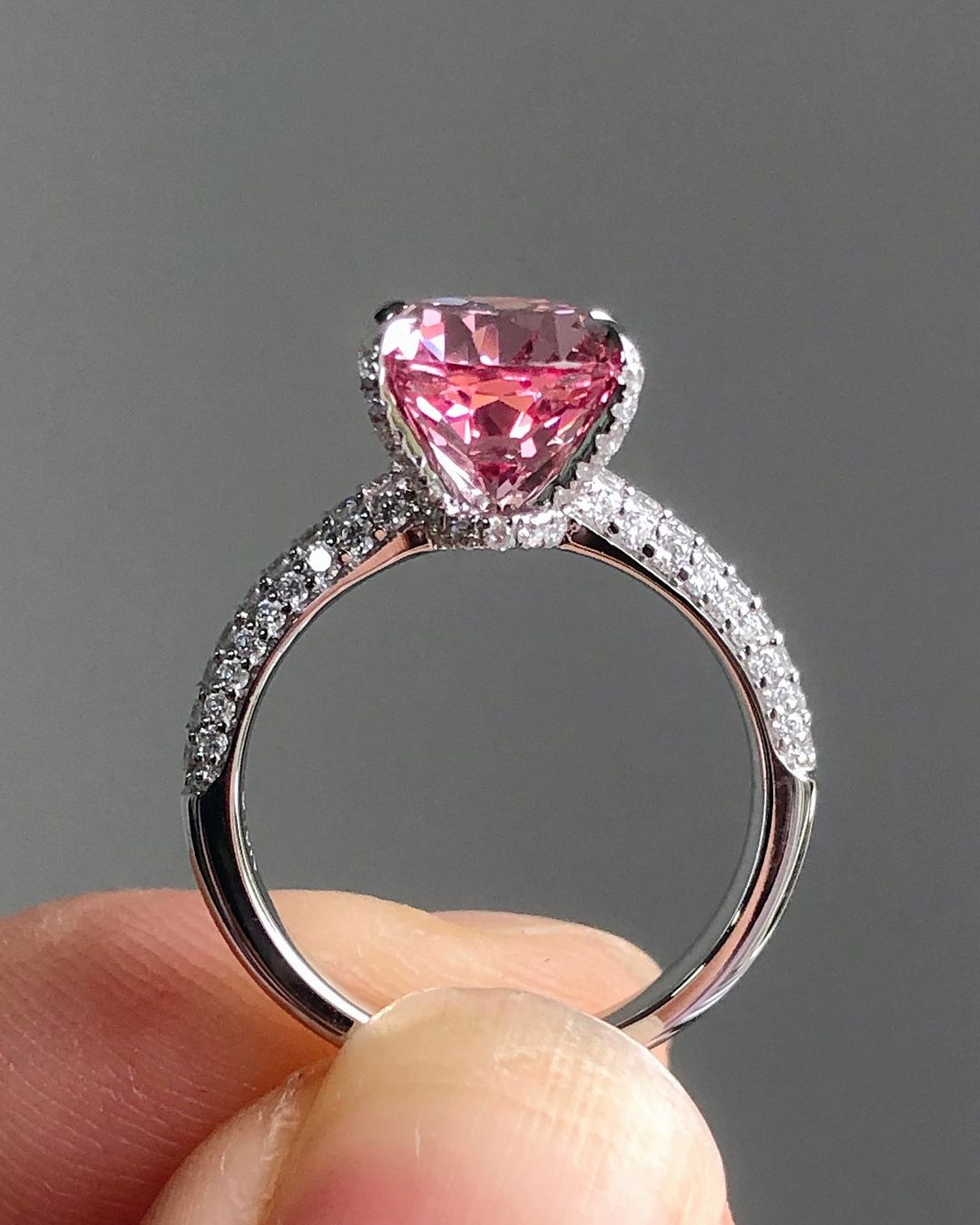 2.88Ct Pink Oval Cut Solitaire Ring | Party Wear Ring For Her | Jewelry Collection For Women
