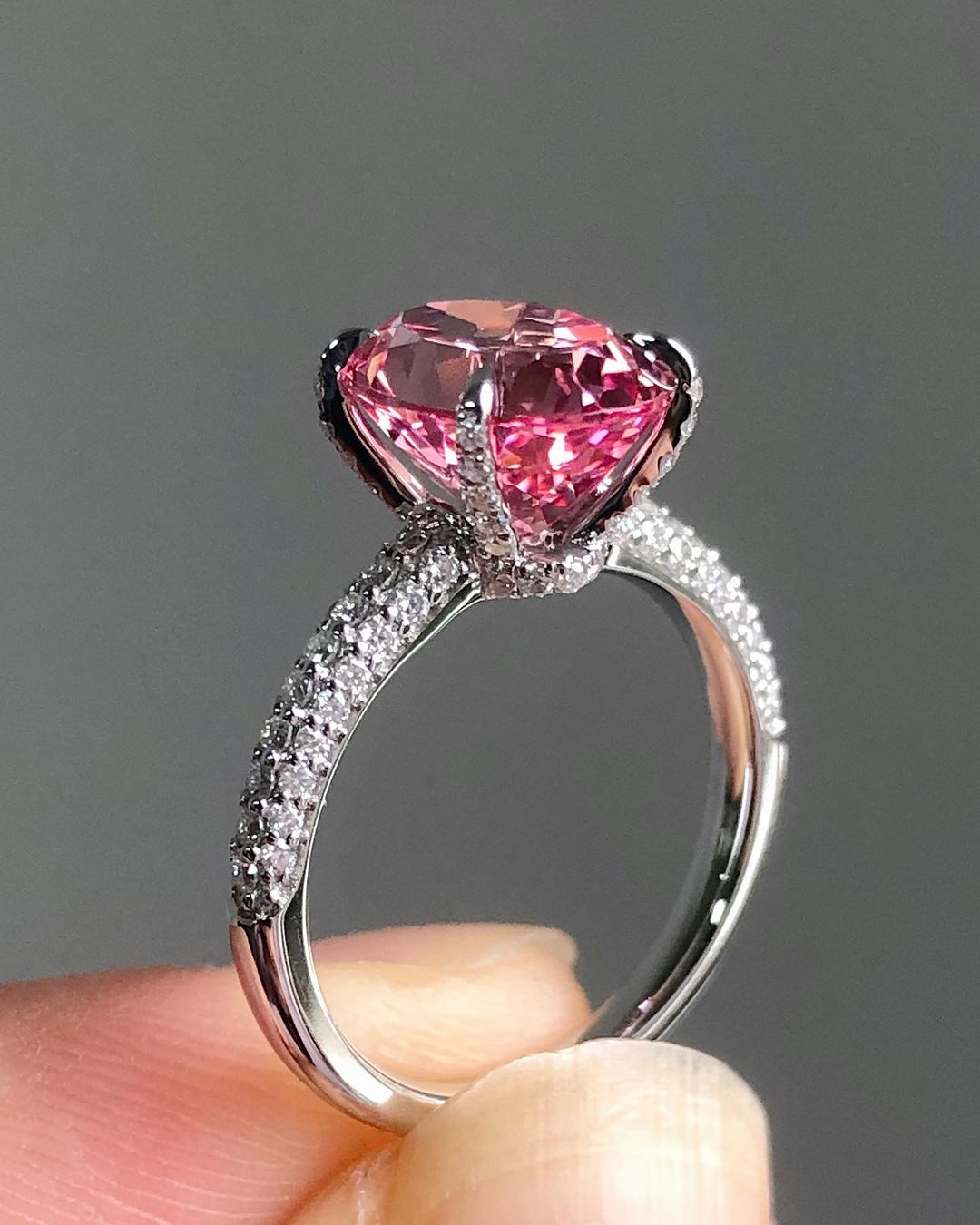 2.88Ct Pink Oval Cut Solitaire Ring | Party Wear Ring For Her | Jewelry Collection For Women