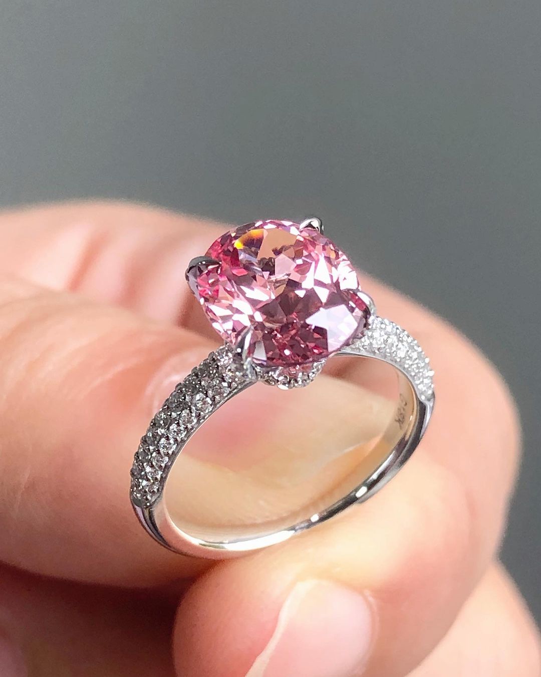2.88Ct Pink Oval Cut Solitaire Ring | Party Wear Ring For Her | Jewelry Collection For Women