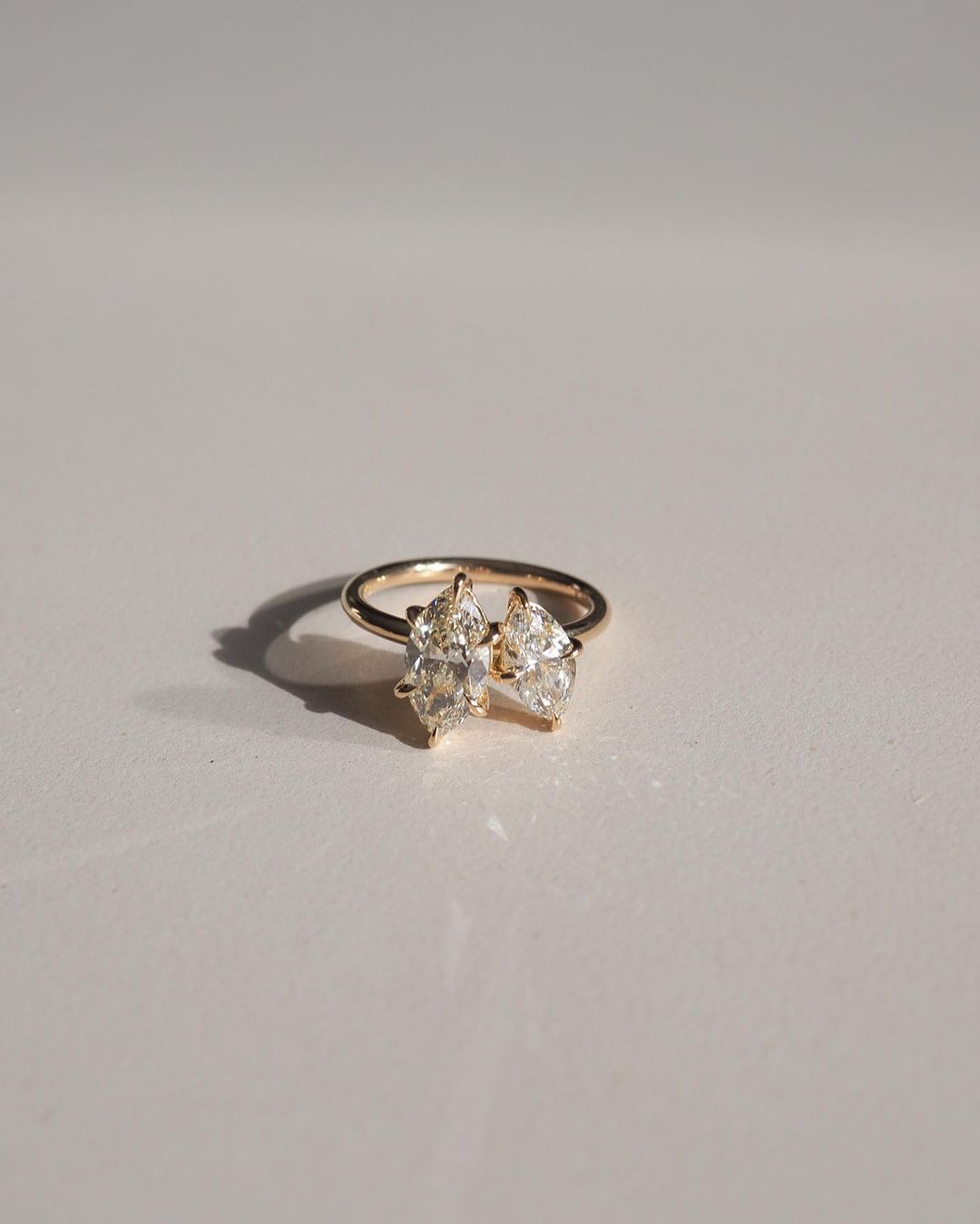 2.4Ct White Marquise Cut Two Stone Ring | Anniversary Gift Ring For Wife | Toi Et Moi Ring | Elegant Ring