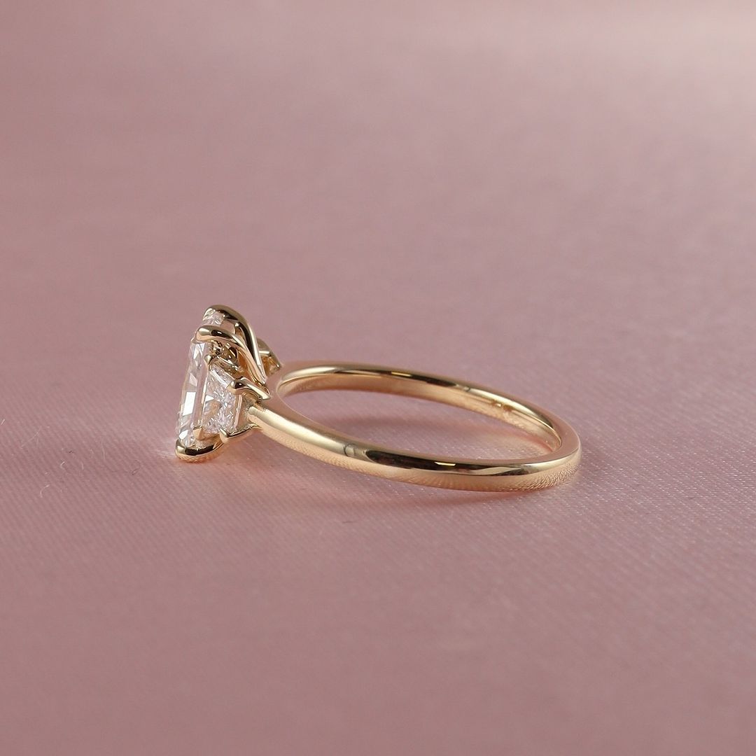 2.8CT White Radiant Cut Three Stone Ring | Wedding Ring For Bridal | Beautiful Ring | Personalized Gift