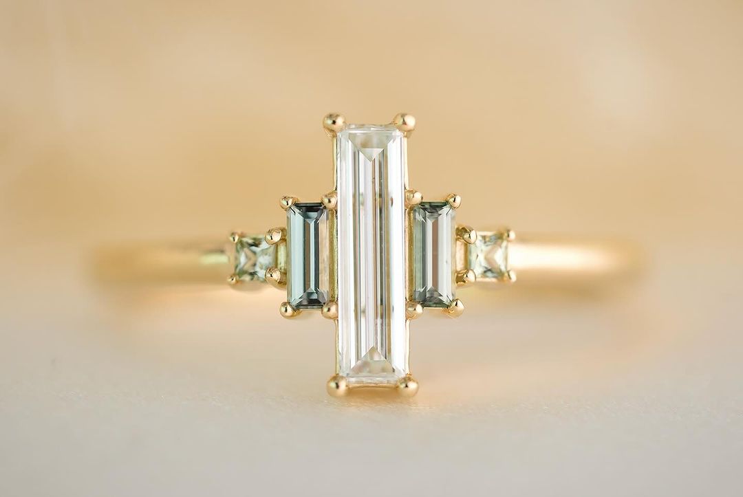 1.5CT White Baguette Cut Solitaire Ring | Proposal Ring For Girlfriend | Gift For Women | Stacking Ring