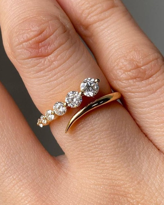 2.80Ct White Round Cut Prong Band Ring | Unique Band Ring | Surprise Gift Band Ring