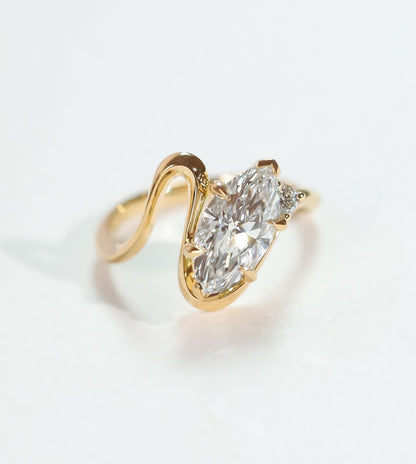 2.5Ct White Marquise Cut Solitaire Ring Set | Engagement Ring Set | Special Occasion Ring Set | Promise Ring Set