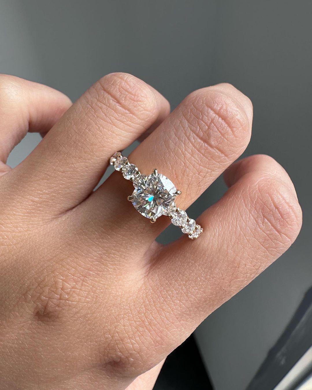 2.6Ct White Cushion Cut Solitaire Ring | Engagement Ring For Fiancee | Proposal Ring | Gift For Her