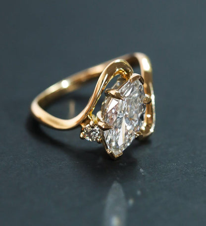 2.5Ct White Marquise Cut Solitaire Ring Set | Engagement Ring Set | Special Occasion Ring Set | Promise Ring Set