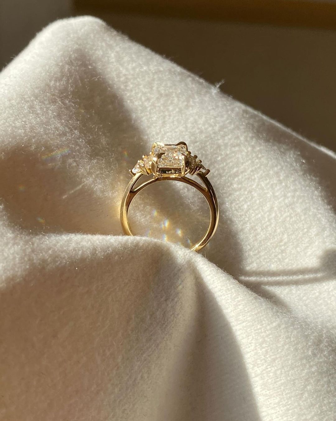 3.1Ct White Emerald Cut Solitaire Ring | Anniversary Gift Ring For Wife | Statement Ring | Gift For Women