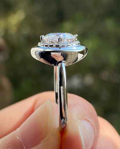 2.88Ct White Round Cut Halo Ring | Surprise Gift Ring For Women | Elegant Ring | Glamorous Ring