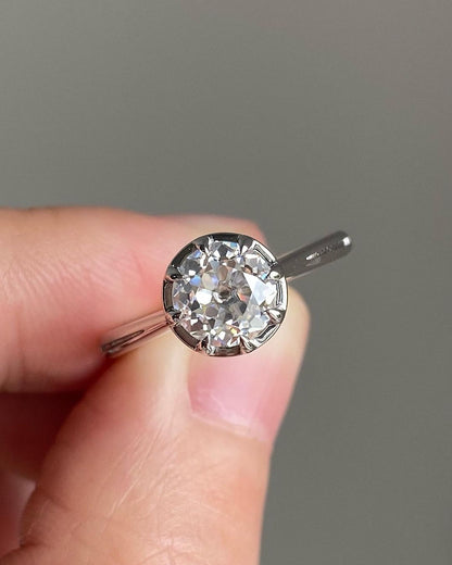 2.55Ct White Round Cut bezel Ring | Daily Wear Ring | Simple Ring For Her | Classic Ring For Women