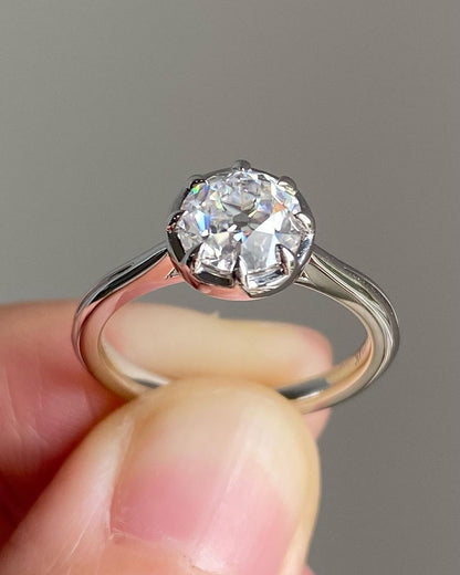 2.55Ct White Round Cut bezel Ring | Daily Wear Ring | Simple Ring For Her | Classic Ring For Women
