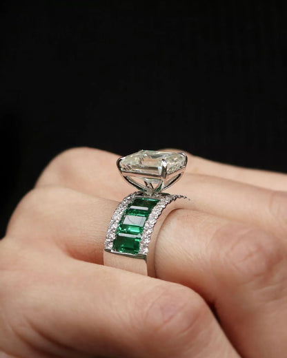 3.1Ct White Emerald Cut Solitaire Ring | Engagement Ring | Ring For Women | Party Wear Ring