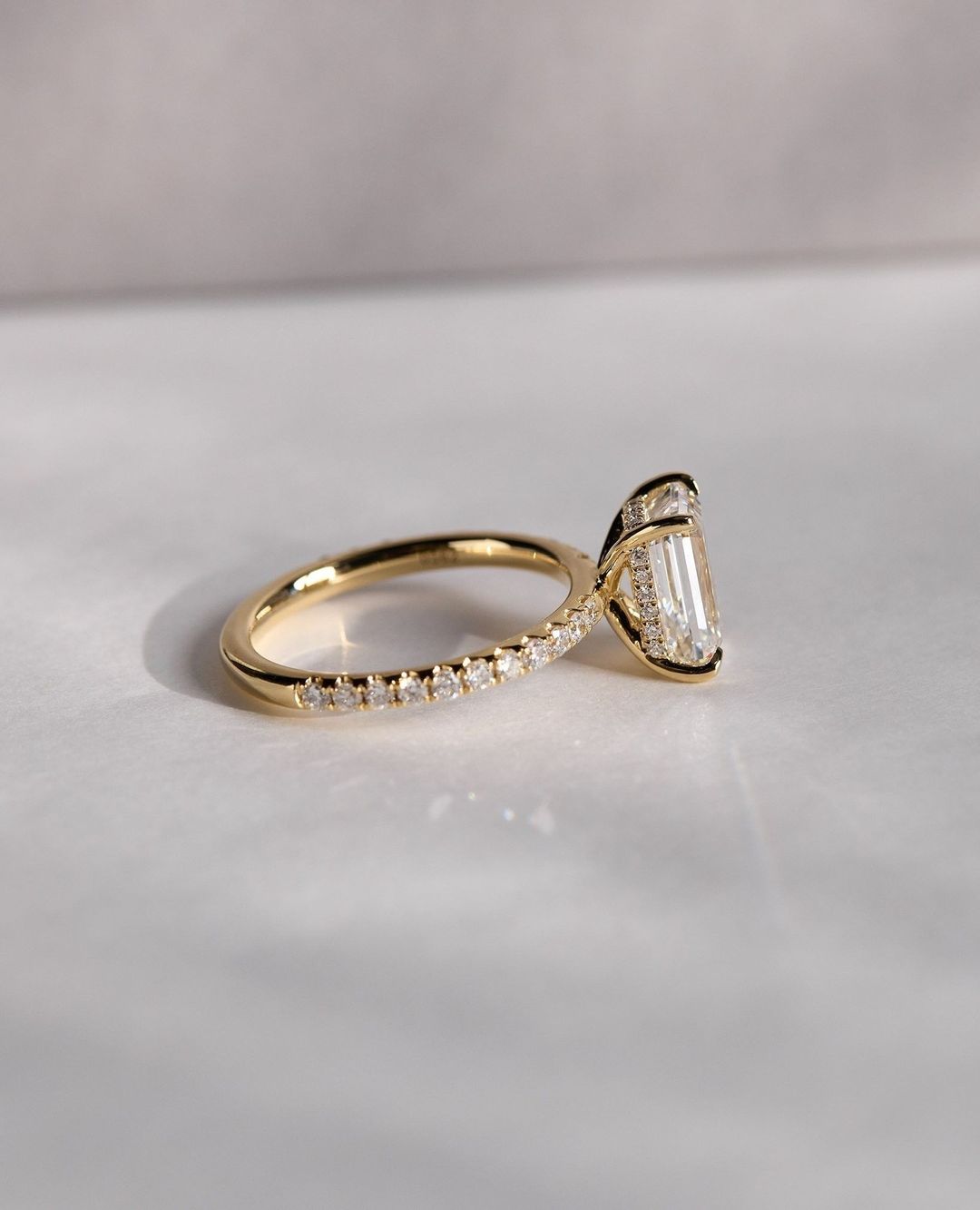 2.5Ct White Emerald Cut Solitaire Ring | Statement Ring | Bridal jewelry | Gift For Women