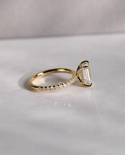 2.5Ct White Emerald Cut Solitaire Ring | Statement Ring | Bridal jewelry | Gift For Women