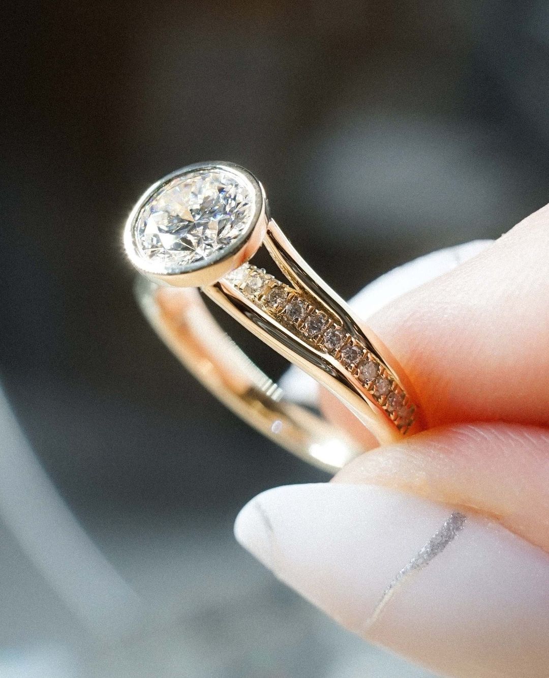 2.5Ct White Round Cut Bezel Ring | Engagement Ring For Fiancee | Proposal Ring | Gift For Her