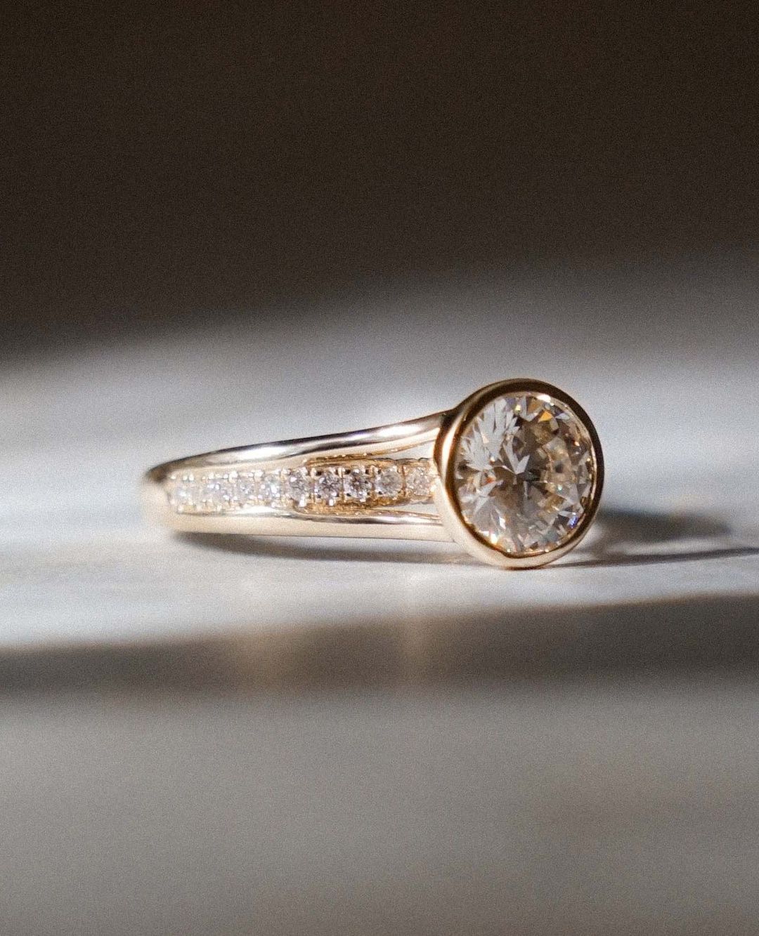 2.5Ct White Round Cut Bezel Ring | Engagement Ring For Fiancee | Proposal Ring | Gift For Her