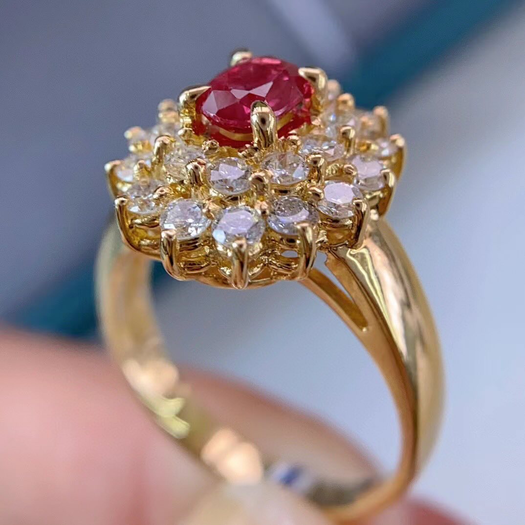 2.8Ct Pink Oval Cut Double Halo Ring | Party Wear Ring | Designer Ring | Special Occasion Ring
