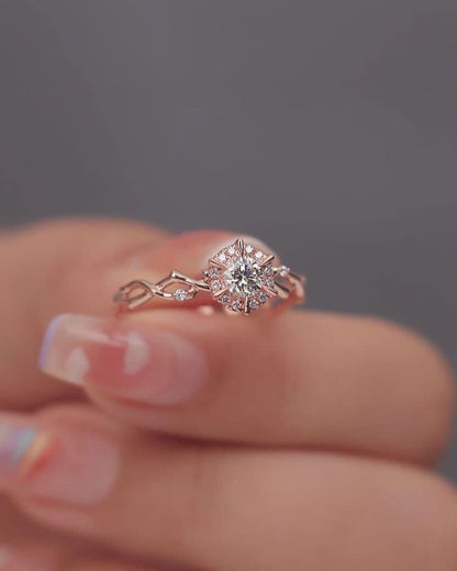 2.1Ct White Round Cut Halo Ring | Anniversary Gift Ring For Wife | Daily Wear Ring | Promise Ring