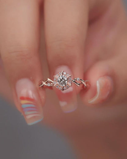2.1Ct White Round Cut Halo Ring | Anniversary Gift Ring For Wife | Daily Wear Ring | Promise Ring