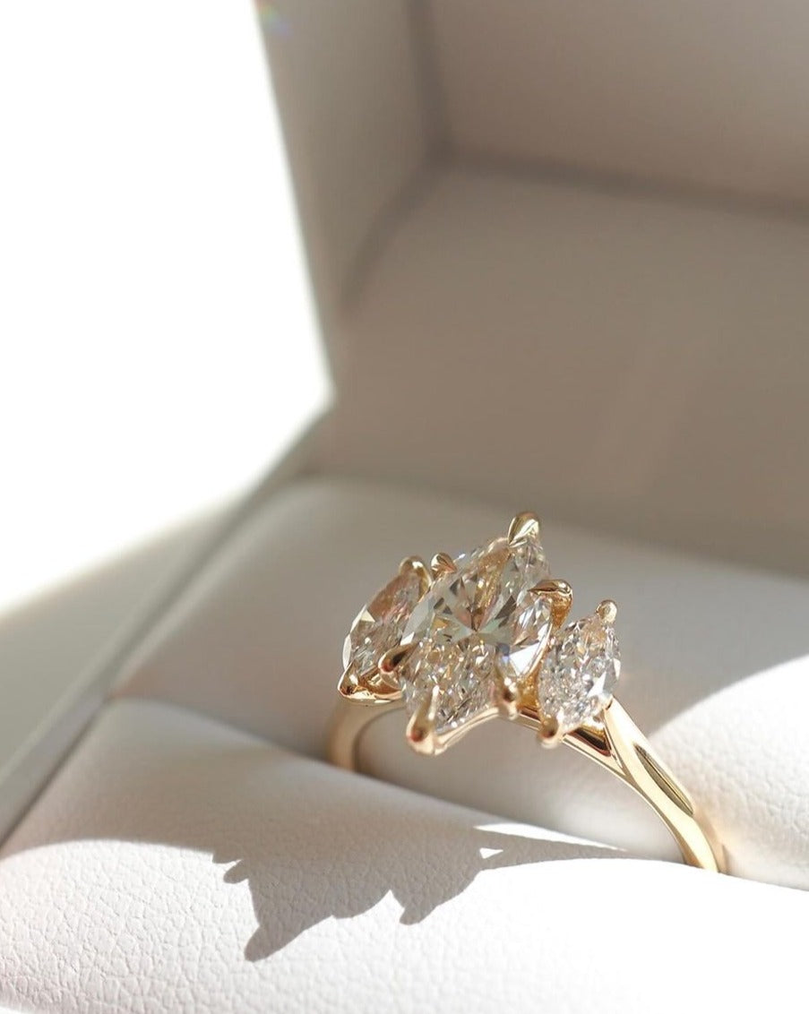 2.4Ct White Marquise Cut Three Stone Ring | Wedding Ring For Bridal | Classic Ring | Awesome Ring