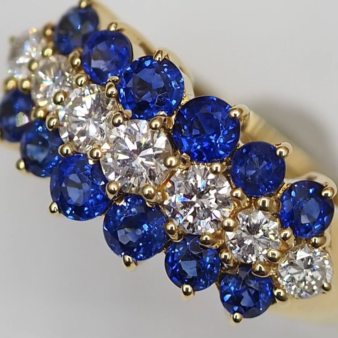 1.5Ct Blue And White Round Cut Half Eternity Ring | Party Wear Ring | Occasion Ring | Gift For Her