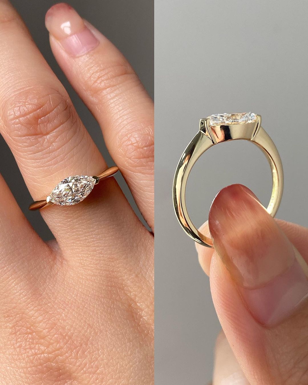 1.8Ct White Marquise Cut Solitaire Ring | Simple Ring | Birthstone Ring For Her | Statement Ring