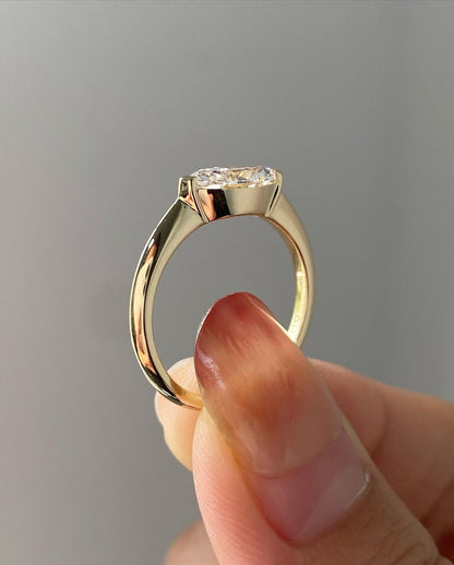1.8Ct White Marquise Cut Solitaire Ring | Simple Ring | Birthstone Ring For Her | Statement Ring