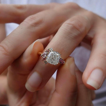 2.4Ct White Cushion Cut Solitaire Ring | Wedding Ring For Bridal | Promise Ring | Stacking Ring