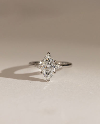 2.2Ct White Marquise Cut Three Stone Ring | Anniversary Gift Ring For Wife | Trilogy Stone Ring For Women | Fashion Jewelry