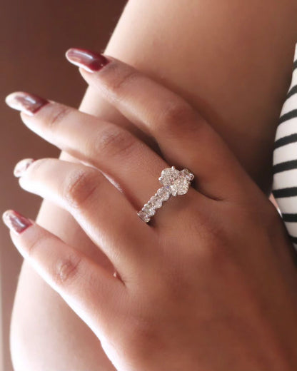 2.8Ct White Oval Cut Solitaire Ring | Wedding Ring For Bridal | Fancy Ring | Gift For Her