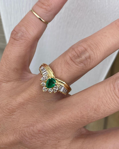 2.5Ct Green Pear Cut Solitaire Ring | Engagement Ring For Her | Proposal Ring | Customize Ring