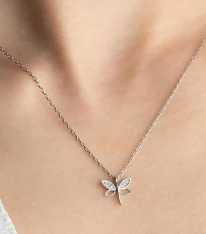 Dragonfly Shape 1.50Ct White Round Cut Prong Pendant | Surprise Gift Pendant | Proposal Pendant For Girlfriend | Classic Pendant