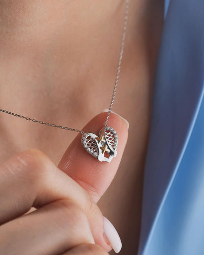 Love Knot Heart Shape 1.50Ct White Round Cut Prong Pendant | Perfect Anniversary Gift For Girlfriend | Glamorous Pendant For Her | Lovable Pendant For Women