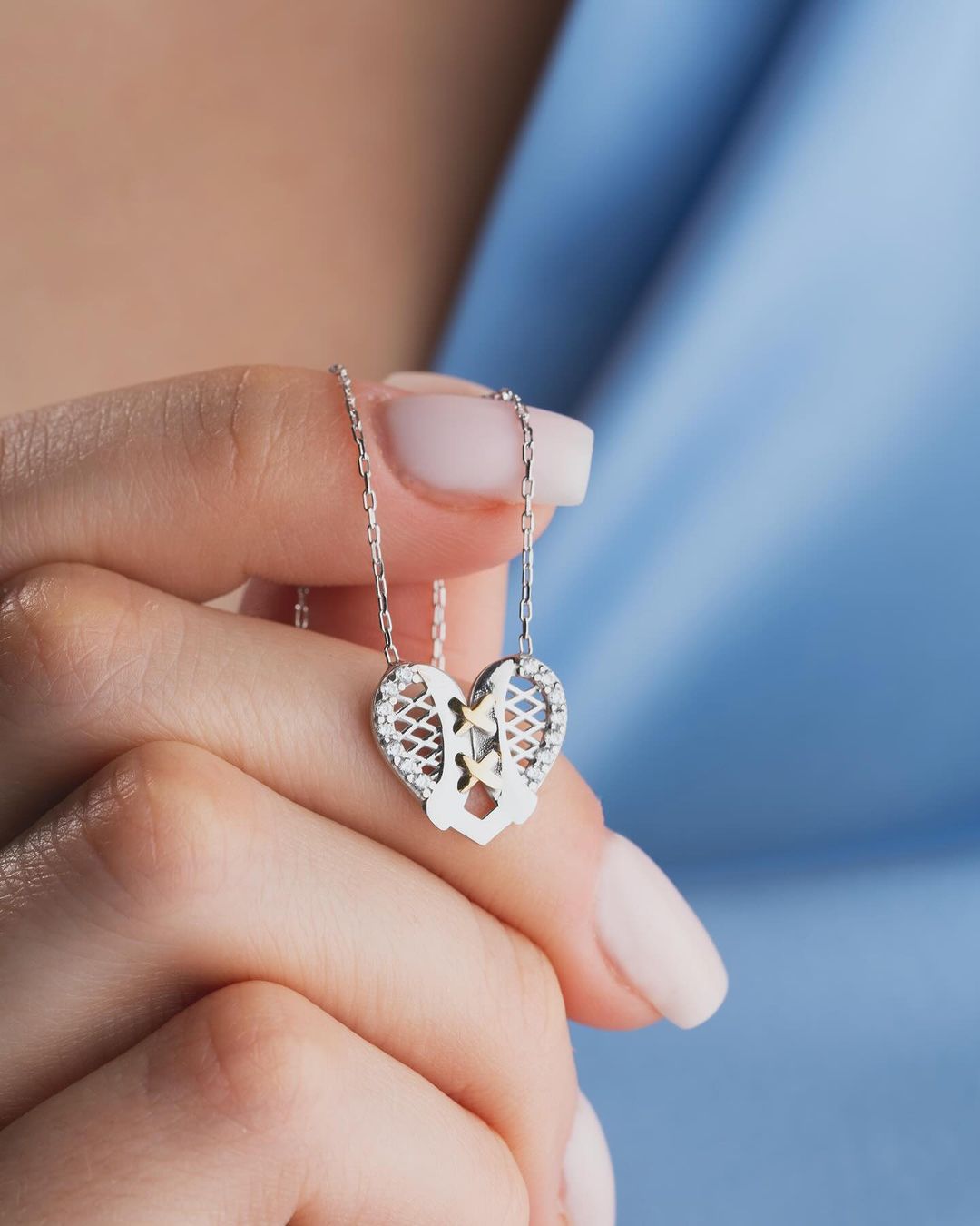 Love Knot Heart Shape 1.50Ct White Round Cut Prong Pendant | Perfect Anniversary Gift For Girlfriend | Glamorous Pendant For Her | Lovable Pendant For Women