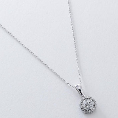 2.80Ct White Round Cut Cluster With Halo Pendant | Handmade Pendant For Her | Timeless Design | Statement Pendant