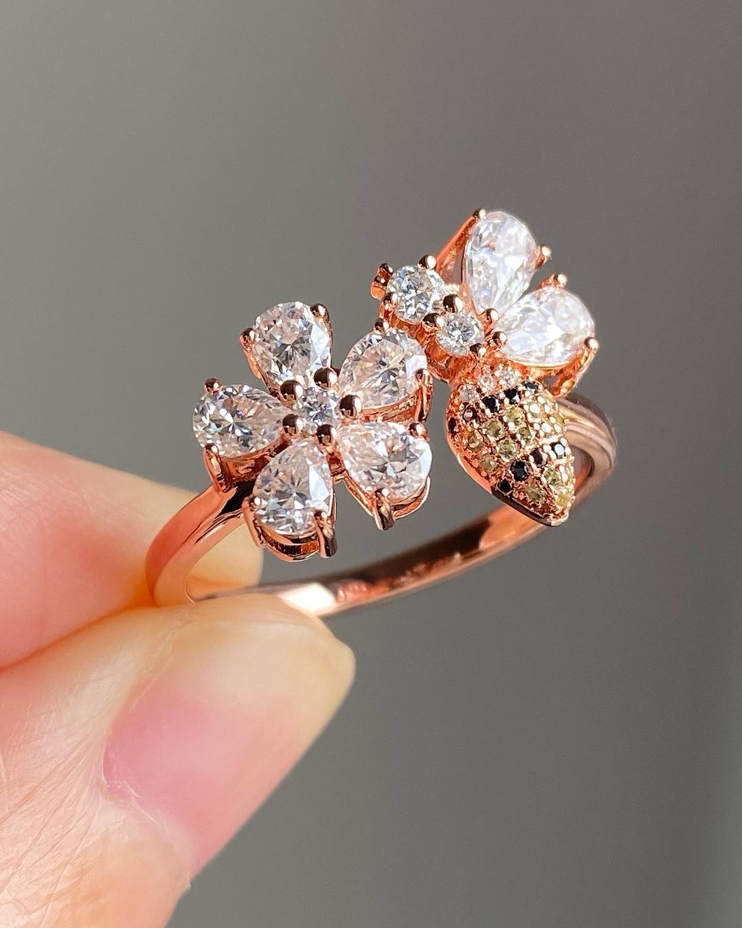 2.2Ct White Flower Look Diamond Cluster Ring | Party Wear Ring For Women | Fashionable Ring | Designer Ring