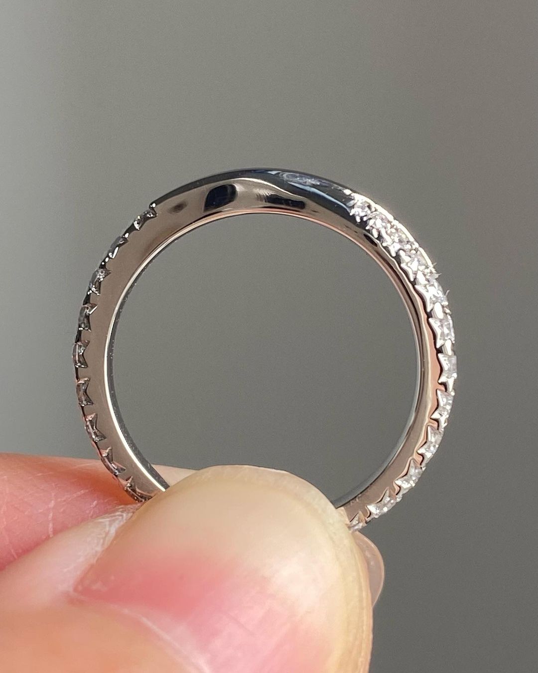 1.90Ct White Round Cut Full Eternity Band Ring | Proposal Band Ring For Girlfriend | Daily Wear Band Ring | Classic Band Ring