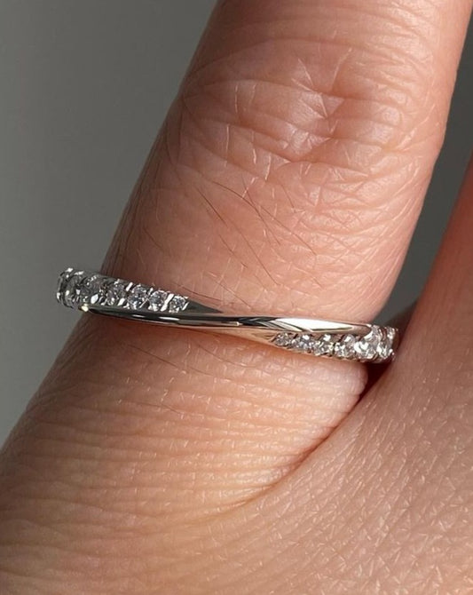 1.90Ct White Round Cut Full Eternity Band Ring | Proposal Band Ring For Girlfriend | Daily Wear Band Ring | Classic Band Ring
